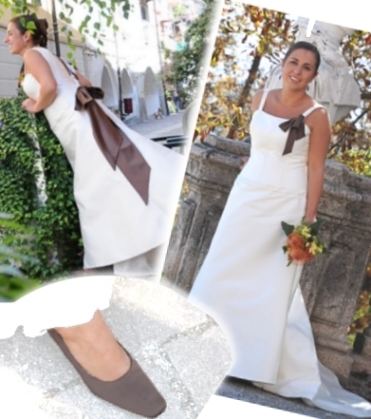 Foderare le scarpe da sposa con il tessuto utilizzato per l'abito